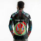 Personalized Djibouti Roots Long Sleeve Polo Shirt African Pride in Fingerprint and Tribal Colors