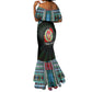 Personalized Djibouti Roots Mermaid Dress African Pride in Fingerprint and Tribal Colors