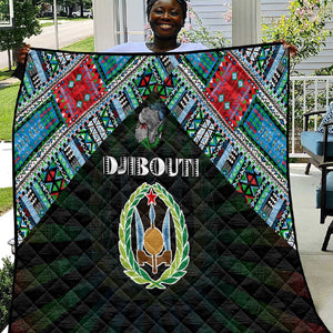 Djibouti Roots Quilt African Pride in Fingerprint and Tribal Colors