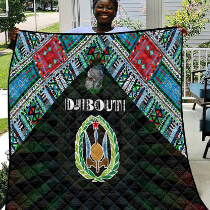 Djibouti Roots Quilt African Pride in Fingerprint and Tribal Colors