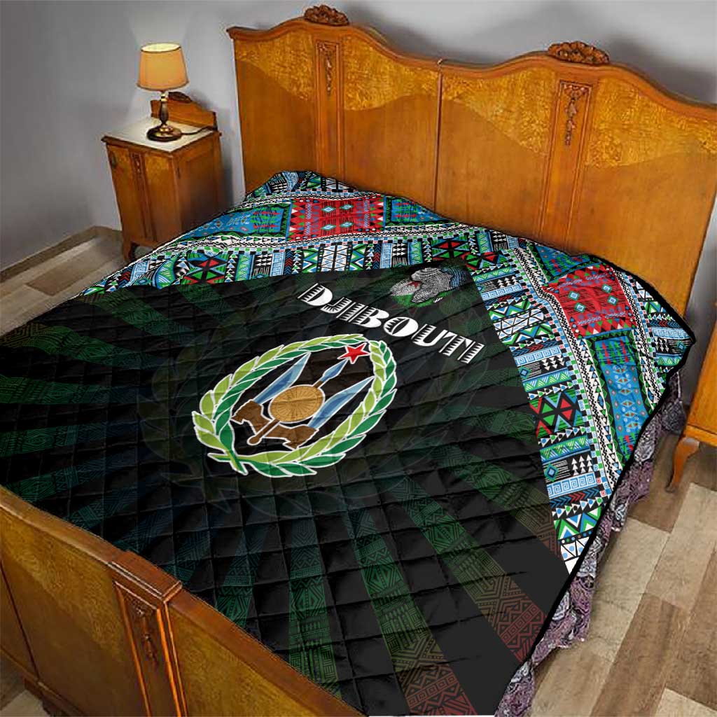 Djibouti Roots Quilt African Pride in Fingerprint and Tribal Colors