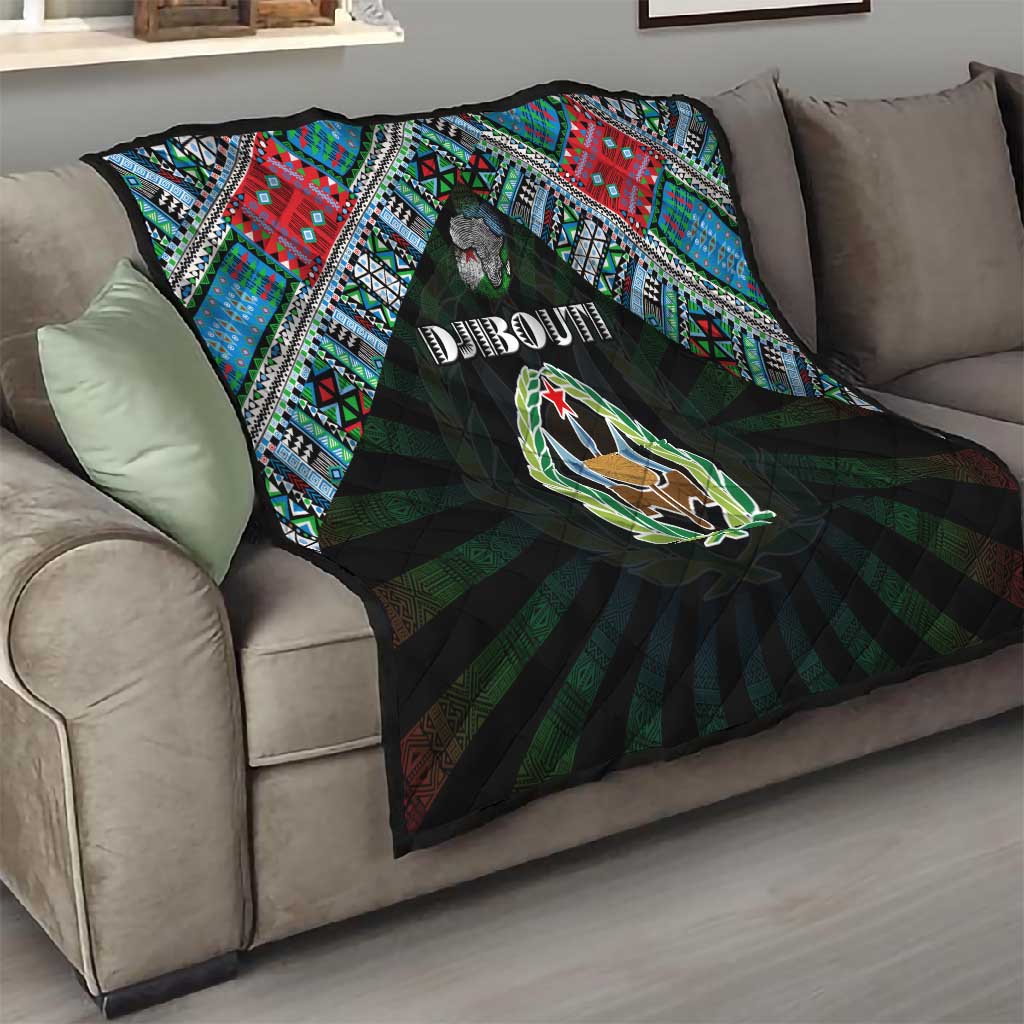 Djibouti Roots Quilt African Pride in Fingerprint and Tribal Colors
