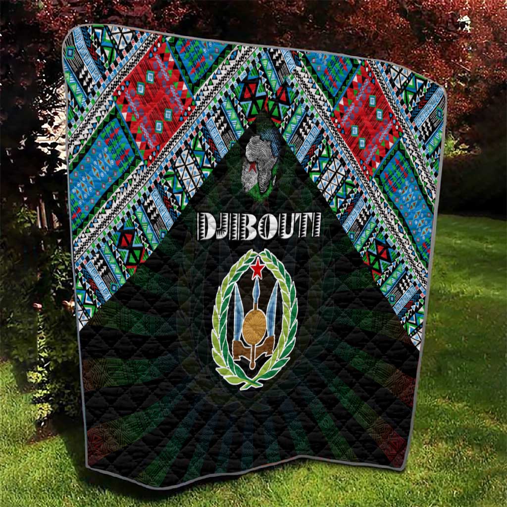 Djibouti Roots Quilt African Pride in Fingerprint and Tribal Colors