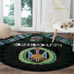 Djibouti Roots Round Carpet African Pride in Fingerprint and Tribal Colors