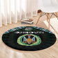 Djibouti Roots Round Carpet African Pride in Fingerprint and Tribal Colors