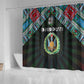 Djibouti Roots Shower Curtain African Pride in Fingerprint and Tribal Colors