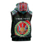 Personalized Djibouti Roots Sleeveless Zip Hoodie African Pride in Fingerprint and Tribal Colors - African Pride