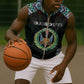 Personalized Djibouti Roots Sleeveless Zip Hoodie African Pride in Fingerprint and Tribal Colors - African Pride