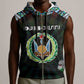 Personalized Djibouti Roots Sleeveless Zip Hoodie African Pride in Fingerprint and Tribal Colors - African Pride