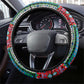 Djibouti Roots Steering Wheel Cover African Pride in Fingerprint and Tribal Colors