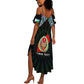 Personalized Djibouti Roots Summer Maxi Dress African Pride in Fingerprint and Tribal Colors