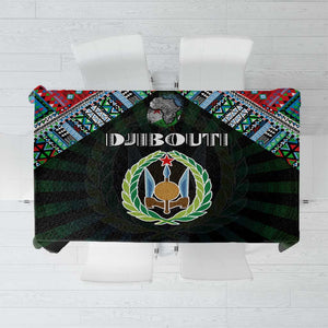 Djibouti Roots Tablecloth African Pride in Fingerprint and Tribal Colors