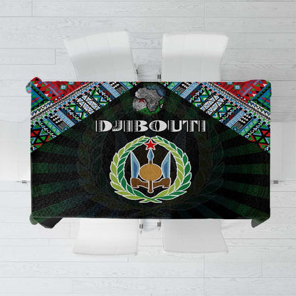 Djibouti Roots Tablecloth African Pride in Fingerprint and Tribal Colors