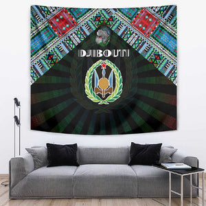 Djibouti Roots Tapestry African Pride in Fingerprint and Tribal Colors
