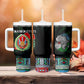 Djibouti Roots Tumbler With Handle African Pride in Fingerprint and Tribal Colors