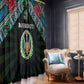 Djibouti Roots Window Curtain African Pride in Fingerprint and Tribal Colors