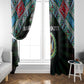 Djibouti Roots Window Curtain African Pride in Fingerprint and Tribal Colors