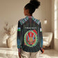 Personalized Djibouti Roots Women Casual Shirt African Pride in Fingerprint and Tribal Colors