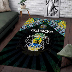 Gabon Roots Area Rug African Pride in Fingerprint and Tribal Colors