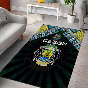 Gabon Roots Area Rug African Pride in Fingerprint and Tribal Colors