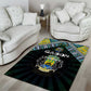 Gabon Roots Area Rug African Pride in Fingerprint and Tribal Colors