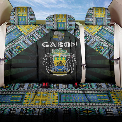 Gabon Roots Back Car Seat Cover African Pride in Fingerprint and Tribal Colors