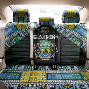Gabon Roots Back Car Seat Cover African Pride in Fingerprint and Tribal Colors