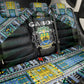 Gabon Roots Back Car Seat Cover African Pride in Fingerprint and Tribal Colors