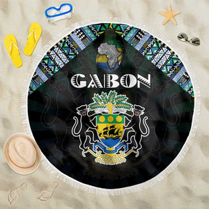 Gabon Roots Beach Blanket African Pride in Fingerprint and Tribal Colors