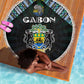 Gabon Roots Beach Blanket African Pride in Fingerprint and Tribal Colors