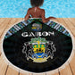 Gabon Roots Beach Blanket African Pride in Fingerprint and Tribal Colors
