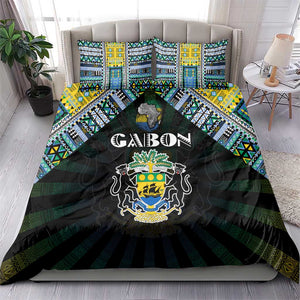 Gabon Roots Bedding Set African Pride in Fingerprint and Tribal Colors