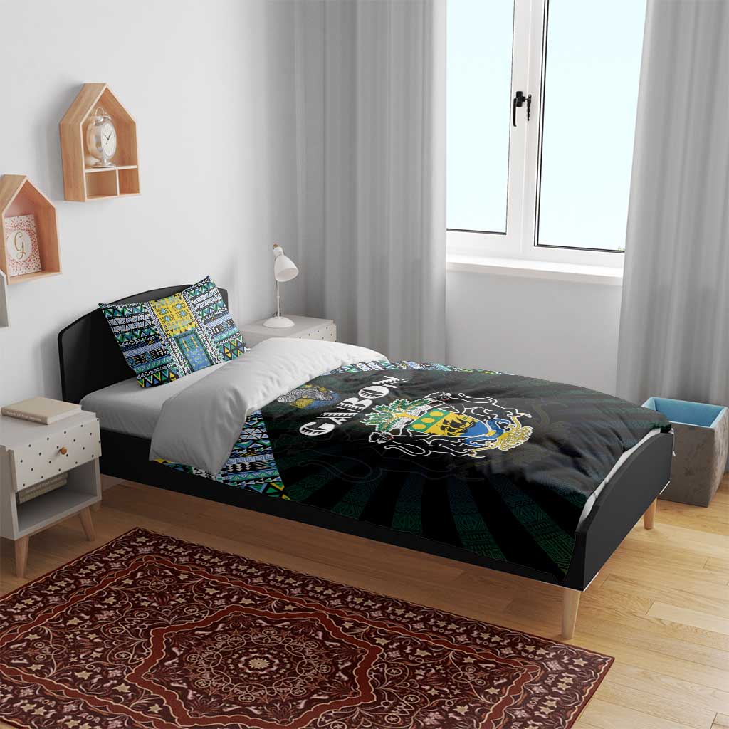Gabon Roots Bedding Set African Pride in Fingerprint and Tribal Colors