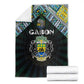 Gabon Roots Blanket African Pride in Fingerprint and Tribal Colors