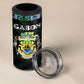 Gabon Roots 4 in 1 Can Cooler Tumbler African Pride in Fingerprint and Tribal Colors