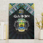 Gabon Roots Canvas Wall Art African Pride in Fingerprint and Tribal Colors