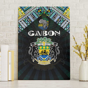 Gabon Roots Canvas Wall Art African Pride in Fingerprint and Tribal Colors