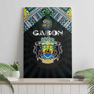 Gabon Roots Canvas Wall Art African Pride in Fingerprint and Tribal Colors