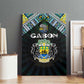 Gabon Roots Canvas Wall Art African Pride in Fingerprint and Tribal Colors