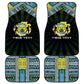 Gabon Roots Car Mats African Pride in Fingerprint and Tribal Colors