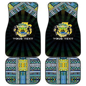 Gabon Roots Car Mats African Pride in Fingerprint and Tribal Colors