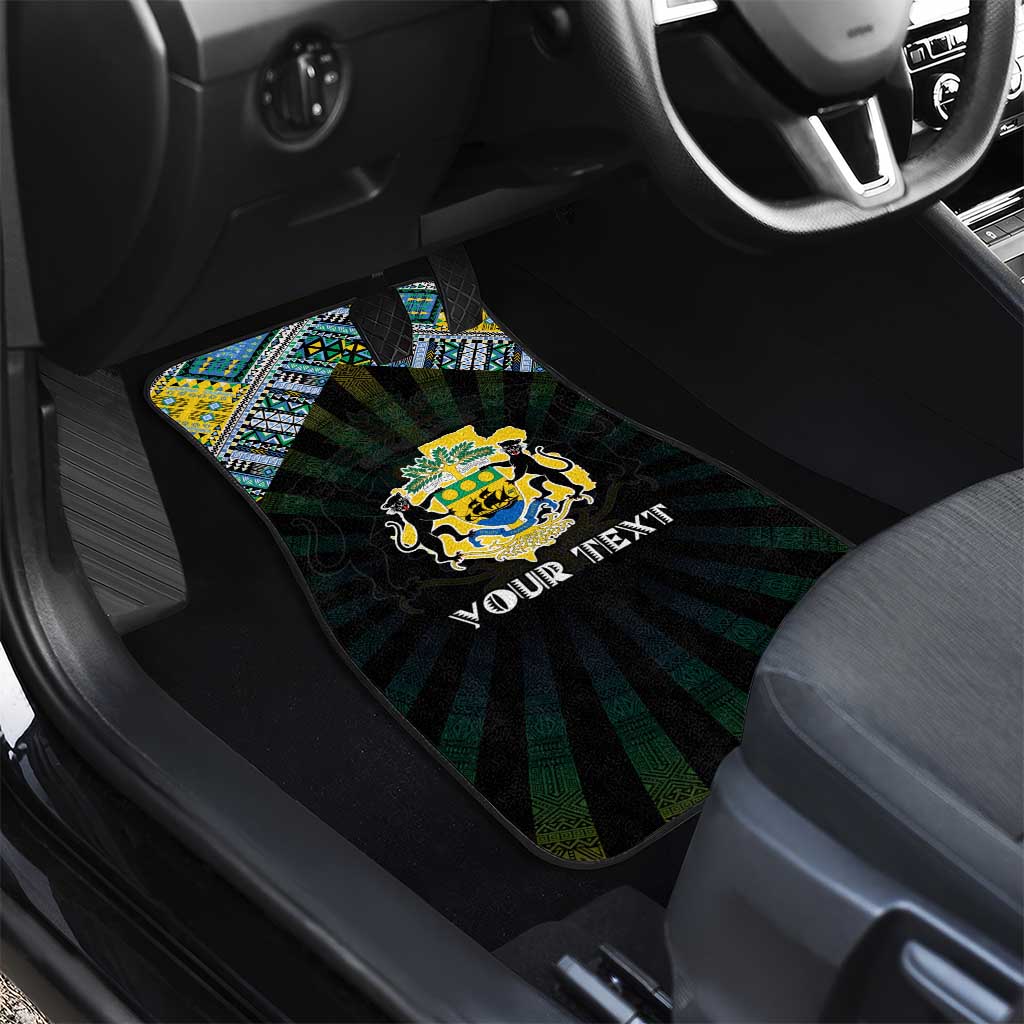 Gabon Roots Car Mats African Pride in Fingerprint and Tribal Colors