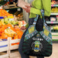 Gabon Roots Grocery Bag African Pride in Fingerprint and Tribal Colors