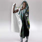 Gabon Roots Hooded Blanket African Pride in Fingerprint and Tribal Colors