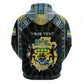 Personalized Gabon Roots Hoodie African Pride in Fingerprint and Tribal Colors