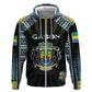 Personalized Gabon Roots Hoodie African Pride in Fingerprint and Tribal Colors