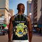 Personalized Gabon Roots Men Tank Top African Pride in Fingerprint and Tribal Colors