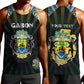 Personalized Gabon Roots Men Tank Top African Pride in Fingerprint and Tribal Colors