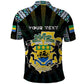 Personalized Gabon Roots Polo Shirt African Pride in Fingerprint and Tribal Colors