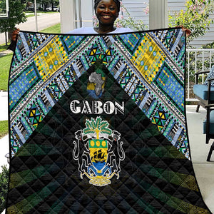 Gabon Roots Quilt African Pride in Fingerprint and Tribal Colors